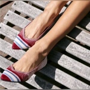 Rothy's RARE UNICORN The Point Varsity Stripe Pointed Toe Knit Woven Ballet shoe